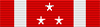Philippine Defense Medal / Ribbon — Three white stars are intrinsic to the ribbon design; no optional bronze service star added.